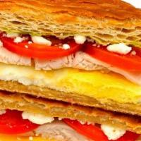 Greek Croissant · Turkey, Feta Cheese, Egg, Tomato