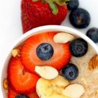 Oatmeal Bowl · It comes only with your choice of oatmeal flavor and you can pick as many toppings you like.