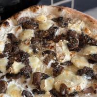 Mushroom Pizza · Sautéed mushrooms, garlic, brie cheese , Italian cream and truffle oil