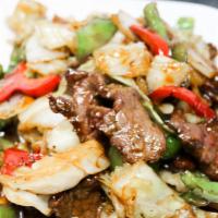 Black Pepper Beef · Beef sauteed with onion, bell pepper and scallion in black pepper sauce.