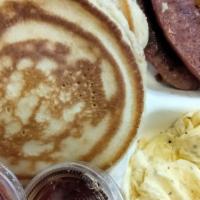 Breakfast Platter · 3 Pancakes or 3 Waffles or 3 Toast Slices or 3 Breadpudding French Toast, 2 Fried or Scrambl...