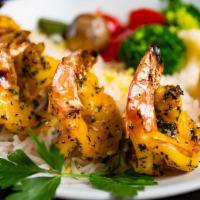 Grilled Shrimp · Saffron infused grilled shrimp