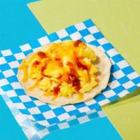Egg And Cheese Taco · Eggs, melted cheese, salsa.