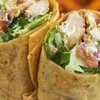Chicken Blt Wrap · Sun-dried tomato tortilla, grilled chicken breast, applewood smoked bacon, romaine, tomato a...