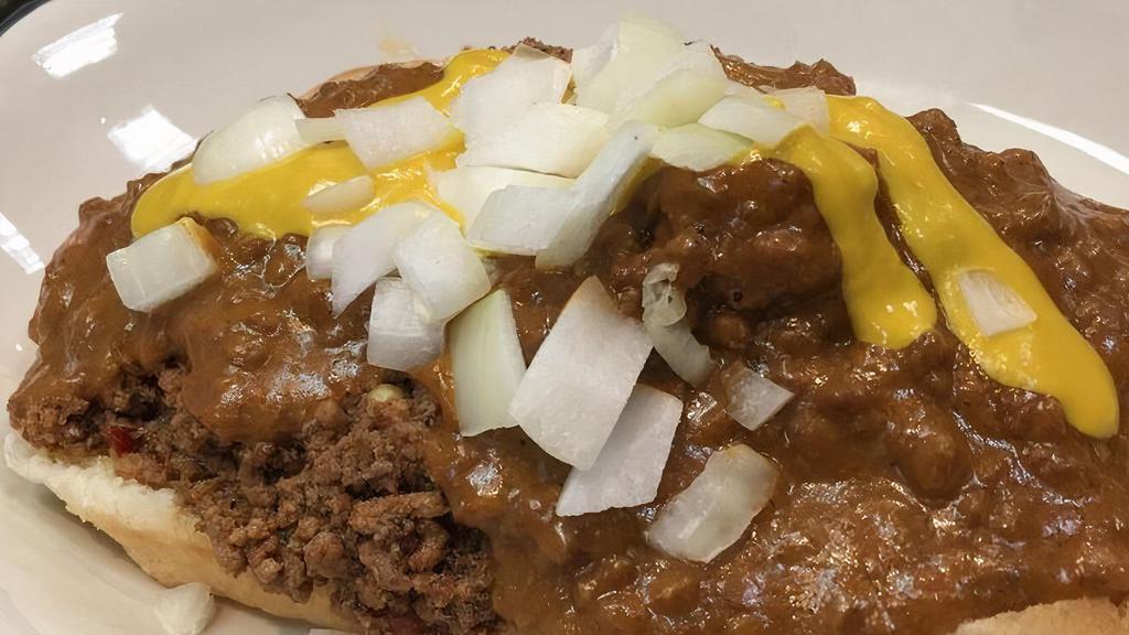 Zeff'S Coney Dog Special · Ground beef, hot dog topped with chili, mustard and onions.