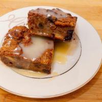 Bread Pudding · Raisins, brown sugar, cinnamon. Warm bread pudding with our delicious Rum Sauce drizzled ove...