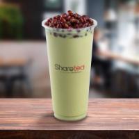 Matcha Red Bean Milk Tea · Made with premium Matcha and layered with sweetened red beans. Amazing combination. Hot Avai...