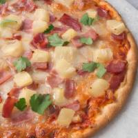 Hawaiian Pizza · Ham, pineapple, extra cheese & oregano.