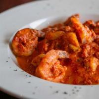 Ravioli Di Gregorio · Specialita Dello Chef-Chef's Specialties.  cheese ravioli, sautéed shrimp and jumbo lump cra...