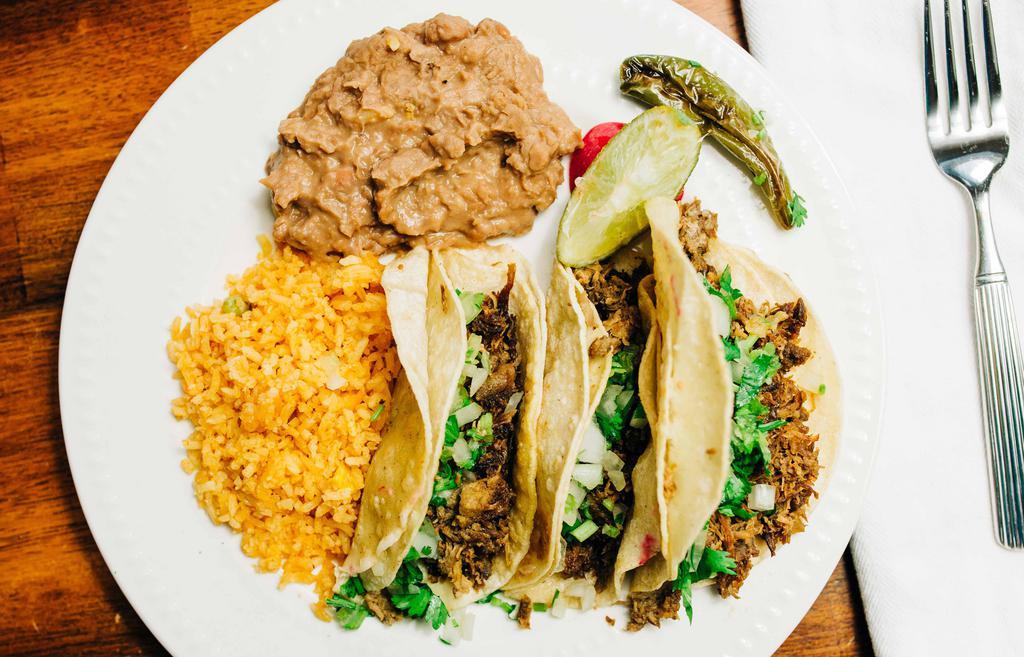 Tacos · Your choice of preparation style.