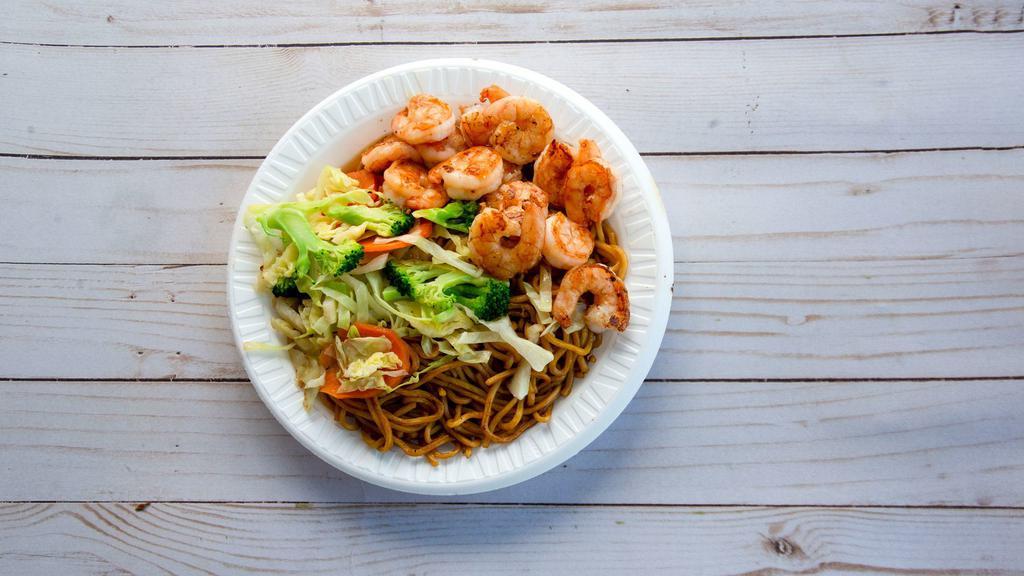 Shrimp Teriyaki · Served with mixed vegetables and white rice.