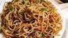 Chow Mein · Spicy and has gluten. Stir-fried noodles with onions, carrots, cabbage, celery, and herbs.