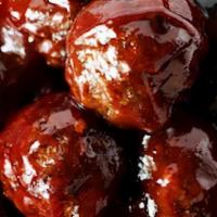 Honey Jerk Meat Balls (6) · honey jerk glazed Homemade Meat Balls
