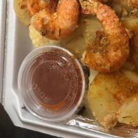 Shrimp Special · Includes: jumbo steamed shrimp, steamed potatoes with onion and corn-on-the-cob.