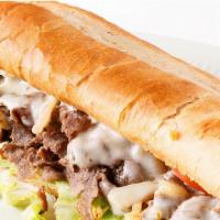 Philly Cheesesteak Grinder · Delicious Philly Cheesesteak Grinder prepared to customer's preference.