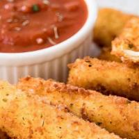 Mozzarella Sticks · Breaded mozzarella sticks are deep-fried to golden perfection in minutes! They're melted and...