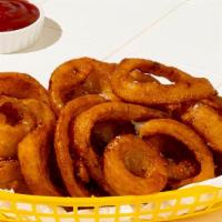 Onion Rings Medium · Thick cut, battered onion rings fried until golden, and crisp.