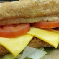 Fish Fillet Sub · Lettuce, tomatoes, mayonnaise with American cheese.