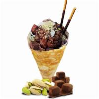 Chocolate Lover · Included - soft crepes, nutella, chocolate truffle, chocolate syrup, pistachio,almond, pocky...