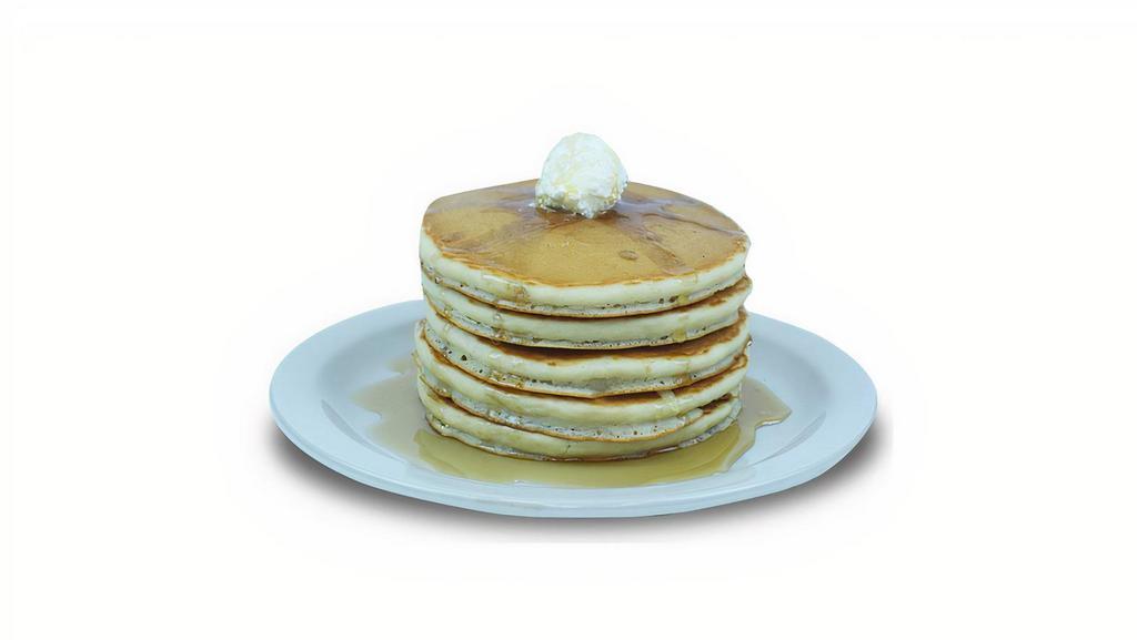 Protein Buttermilk Pancakes · Protein fluffy buttermilk pancakes. Topped with real butter and served with syrup.