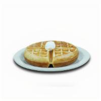 Waffle · Belgian Waffle topped with butter and served with maple syrup.