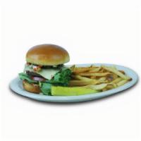 Jalapeño Burger · Spicy blend of jalapenos, Pepper Jack, lettuce, tomato and mayo. 850-1000 calories.