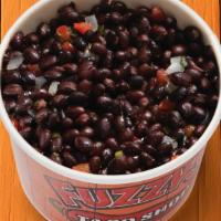 Black Beans · Black beans cooked with pico de gallo and seasonings.. {GF}, {DF}