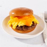 Sausage Egg And Cheese Breakfast Sandwich · Two eggs with melted cheese and savory breakfast sausage on your choice of bread.