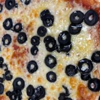 Black Olives · Sliced black olives & shredded cheese with our famous singas pizza sauce.