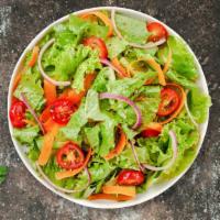 House Salad · (Vegetarian) Romaine lettuce, cherry tomatoes, carrots, and onions dressed tossed with your ...