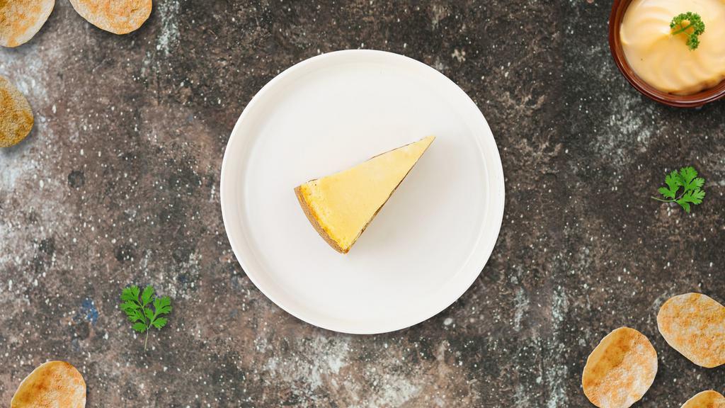 Ny Cheesecake · Original New York cheesecake is decadently rich in taste, but fluffy in texture. It is also distinguished by a generous amount of sour cream used in the recipe.