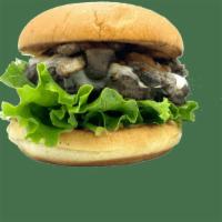 Truffle Burger · 1/3 lb. Angus Patty, House Sauce, Lettuce, Swiss Cheese, Mushrooms Sautéed in Truffle Butter.