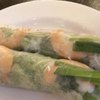 Summer Rolls Gỏi Cuốn (2) · Noodles, lettuce, bean sprouts, pork and shrimp wrapped in rice paper.