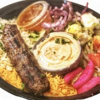 Kefta Kabab Bowl · A special of ground beef & Lamb, parsley, onions and spices grilled on a skewer. (1 skewer) ...