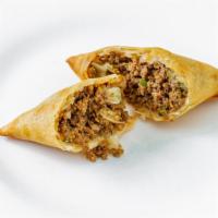 Samosa Royale (Beef) Box  · 4 Spicy/Mild Ground Lean Beef Samosas gently sautéed in a mixture of fresh onions, peppers, ...