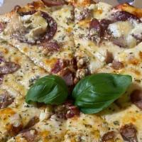 Meal Buster Pizza (12 Inches) · A classic combination of cheese, sausage, pepperoni, fresh mushrooms, green peppers, and oni...