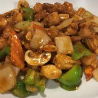 Kung Pao Chicken · Szechwan-style tender pieces of chicken in our special hot sauce with peanuts.