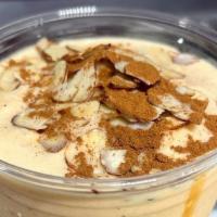 Vanilla Crunch Shake · Vanilla protein, granola, and almond milk.