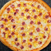Hawaiian Dream Pizza · Pineapples, ham and mozzarella cheese baked on a hand-tossed dough