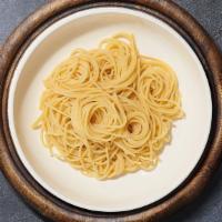 The Spaghetti Builder · Fresh spaghetti pasta cooked with your choice of sauce and toppings.