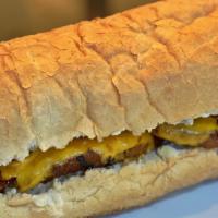 Hot Sausage Po Boy · New orleans style po boy with a double serving of meat.