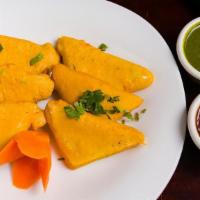 Paneer Pakora · Deep fried paneer cheese.