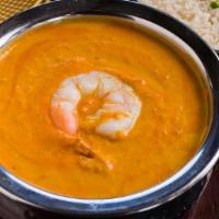 Jhinga Tikka Masala · Onion and tomato sauce, garden herbs, shrimp.