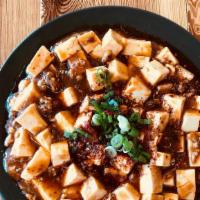 Authentic Chinese Mapo Tofu(Minced Meat）（Spicy）肉沫麻婆豆腐 · Tofu, pork, soybean oil and other ingredients Spicy.