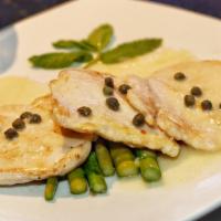 Chicken Piccata (3Pc) · Grilled Chicken Breast with Capers and Beurre Blanc Sauce.