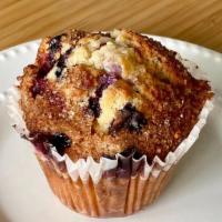 Blueberry Muffin · Our generous, moist muffins in Blueberry!