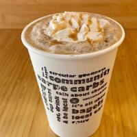 Salted Caramel Mocha · Espresso, steamed milk, chocolate and caramel flavoring finished with a touch of sea salt.