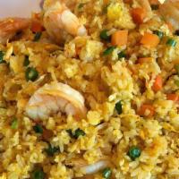 House Fried Rice · W/chicken or shrimp or pork stir fry w/carrots, peas, scallion & egg.