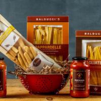 Balducci'S Little Italy Basket · PACKAGE DETAILS

Mangia bene!  An assortment of Balducci's Italian favorites and more pantry...