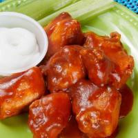 Boneless Bites · Our version on boneless wings - grilled chicken breast or your favorite protein, sautéed to ...